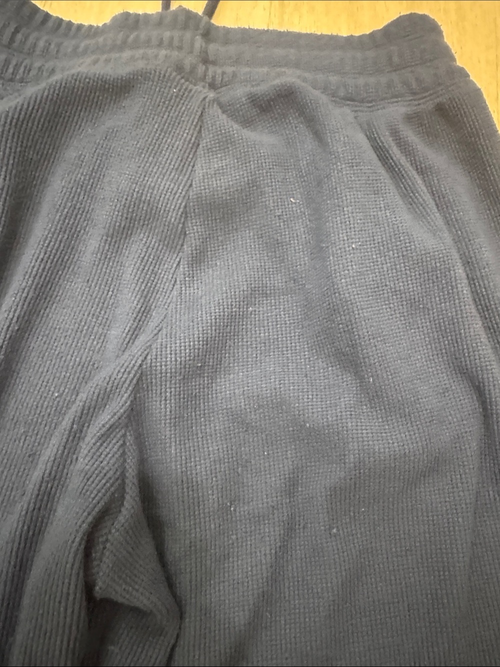Navy Wide-Leg Knit Drawstring Pants - Picture 4 of 4